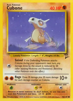 Cubone, Base Set 2 No. 70 Normal
