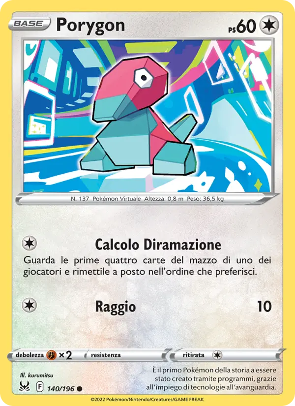 Porygon, Origine Perduta Nº 140