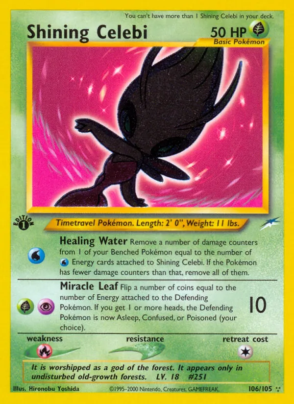 Shining Celebi, Neo Destiny Nº 106