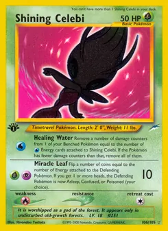 Shining Celebi, Neo Destiny Nº 106 Holo