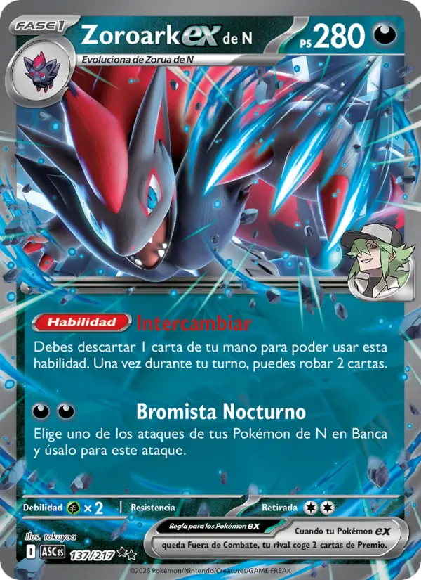 Zoroark ex de N, Héroes Ascendentes No. 137