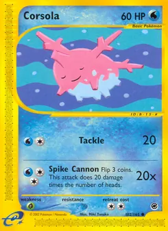 Corsola, Expedition Base Set No. 102 Normal
