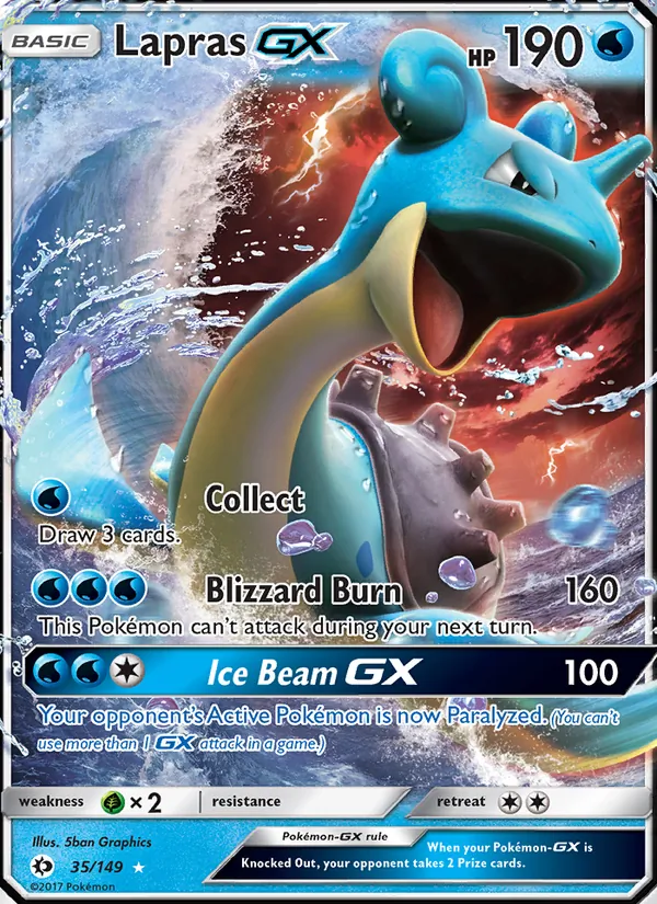 Lapras GX, Sun & Moon No. 35