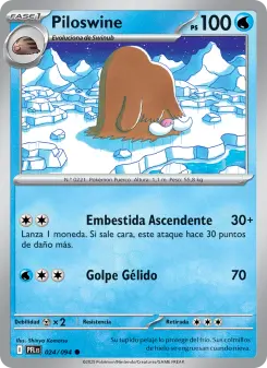 Piloswine, Fuegos Fantasmales No. 024 Normal