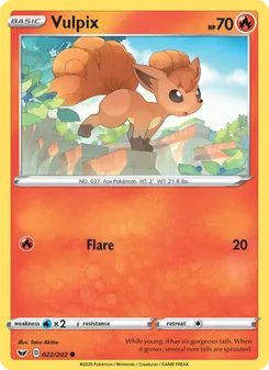 Vulpix, Sword & Shield No. 22 Normal