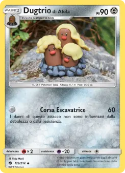 Dugtrio di Alola, Tuoni Perduti Nº 123 Normal