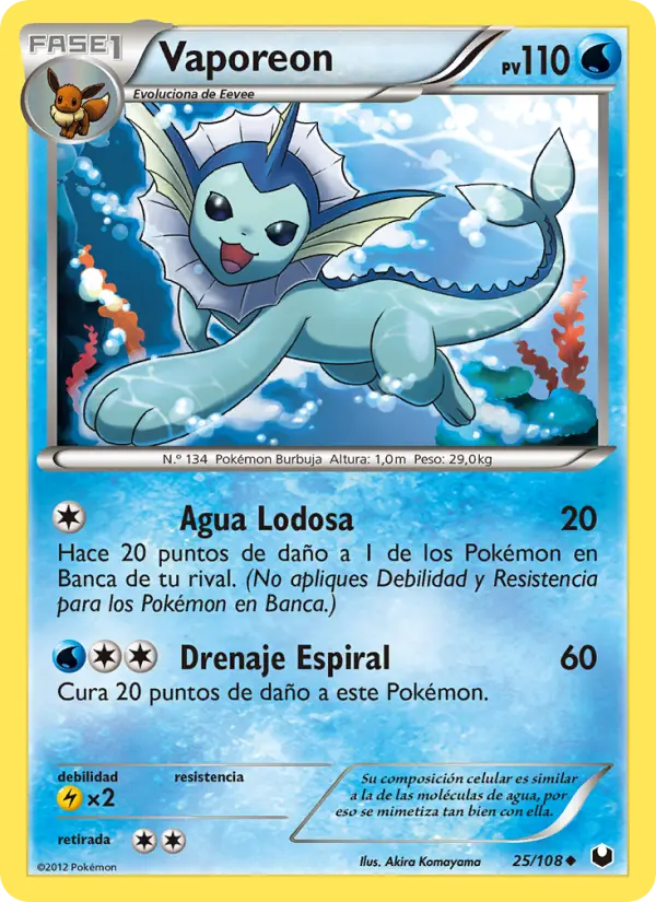 Vaporeon, Oscuros Exploradores Nº 25