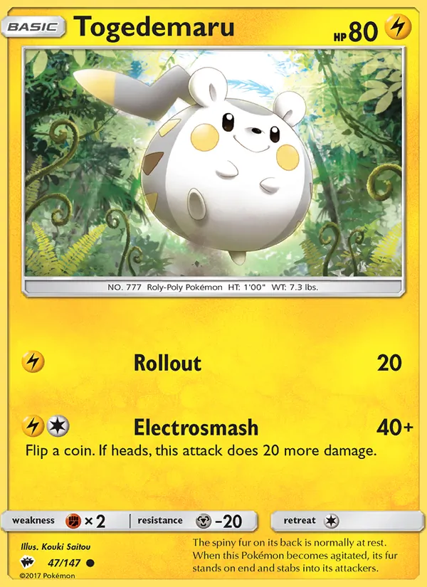 Togedemaru, Burning Shadows No. 47