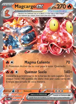 Magcargo ex, Mascarada Crepuscular No. 029 Holo