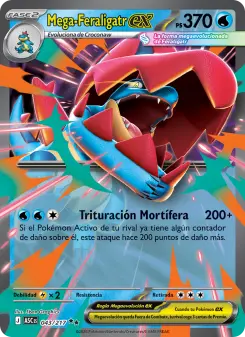 Mega-Feraligatr ex, Héroes Ascendentes Nº 043 Holo