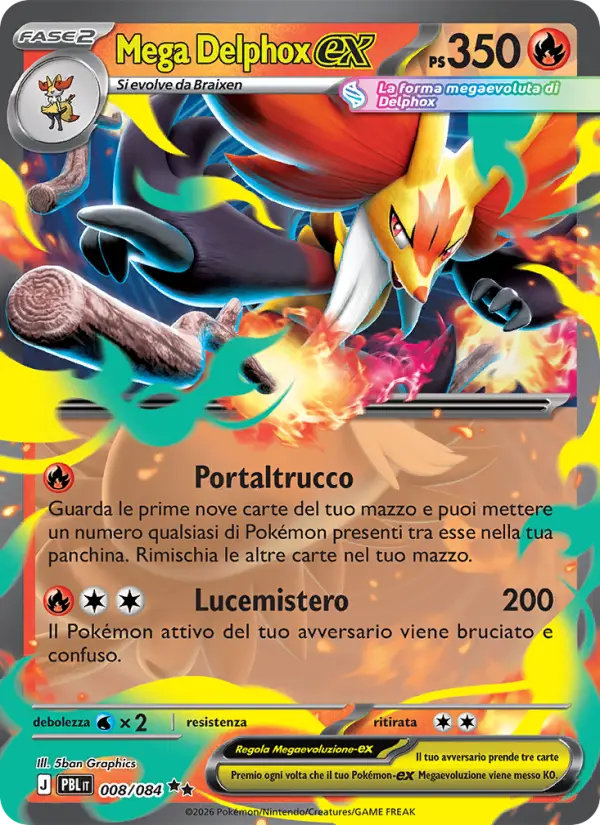 Mega Delphox-ex, Buio Pesto No. 008