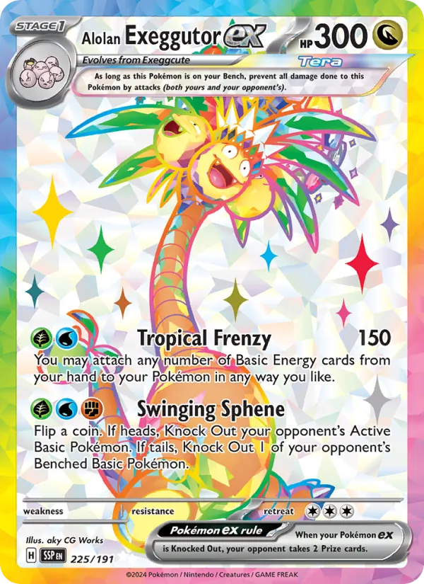 Alolan Exeggutor ex, Surging Sparks No. 225