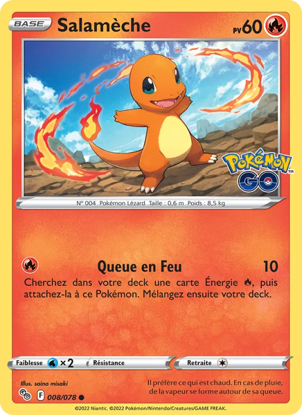 Salamèche, Pokémon GO Nº 008
