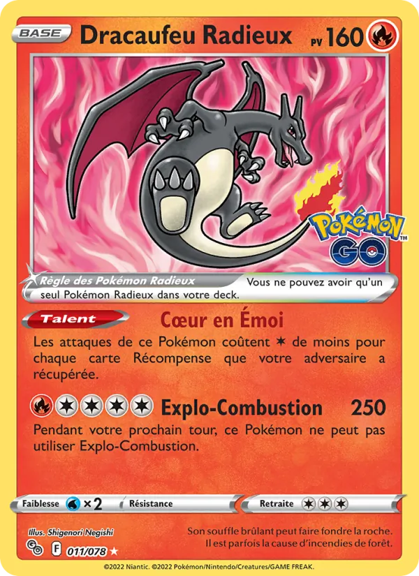 Dracaufeu Radieux, Pokémon GO No. 011