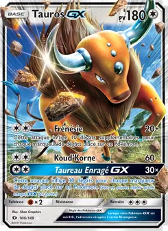 Tauros GX, Soleil et Lune No. 100 Normal