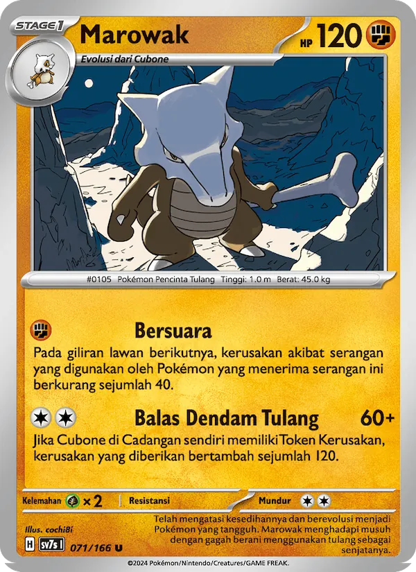 Marowak, Bimbingan Rasi Nº 071