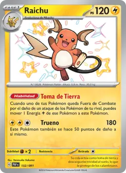 Raichu, Destinos de Paldea No. 132 Holo