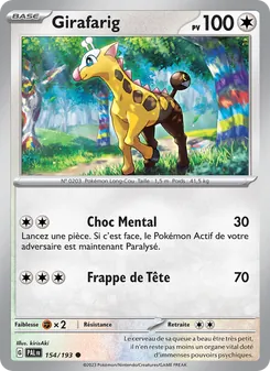 Girafarig, Évolutions à Paldea No. 154 Normal