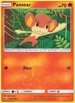 Pansear, Burning Shadows No. 22 Normal