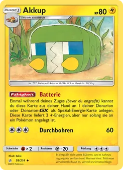 Akkup, Kräfte im Einklang No. 58 Normal
