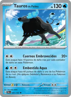 Tauros de Paldea, Evoluciones en Paldea No. 041 Normal