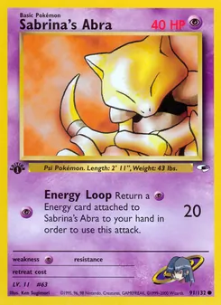 Sabrina's Abra, Gym Heroes No. 91 Normal