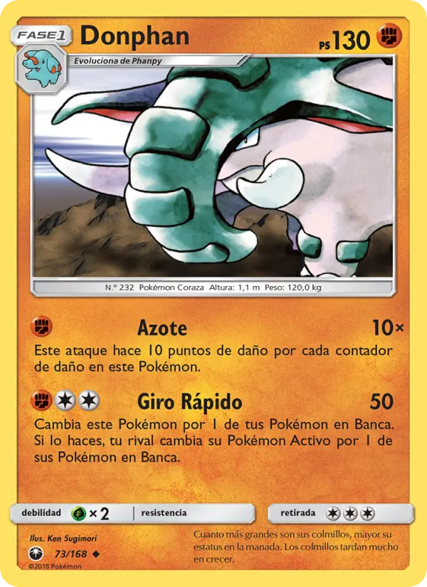 Donphan, Tormenta Celestial Nº 73