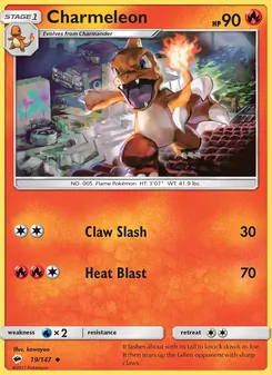 Charmeleon, Burning Shadows Nº 19 Normal