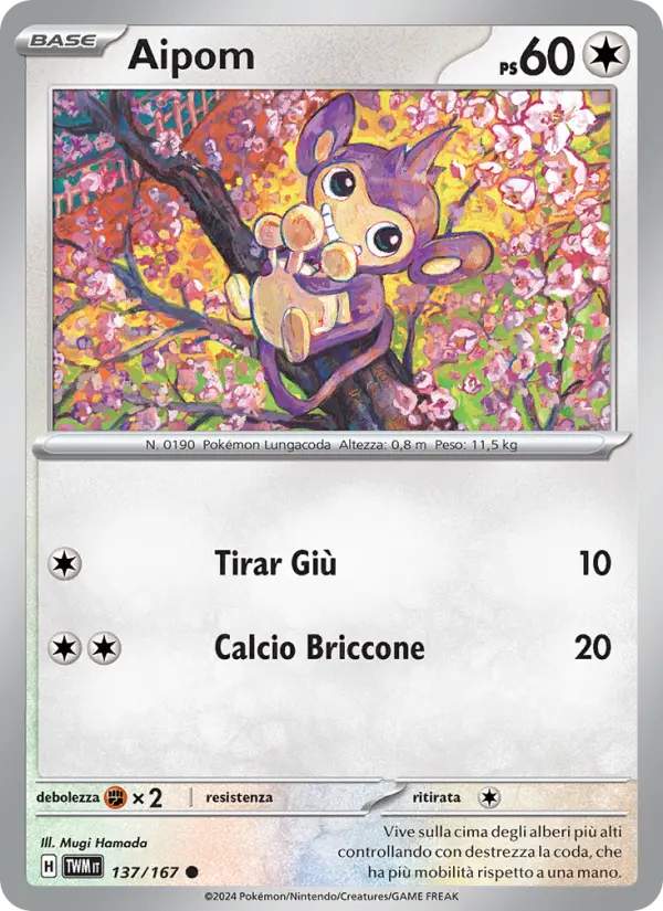Aipom, Crepuscolo Mascherato Nº 137