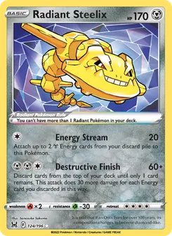 Radiant Steelix, Lost Origin Nº 124 Holo