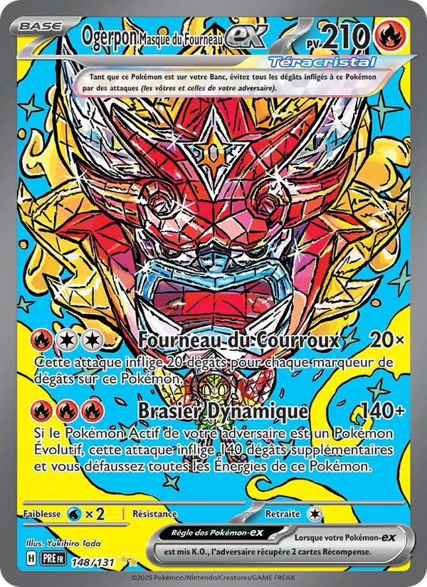Ogerpon Masque du Fourneau-ex, Évolutions Prismatiques No. 148