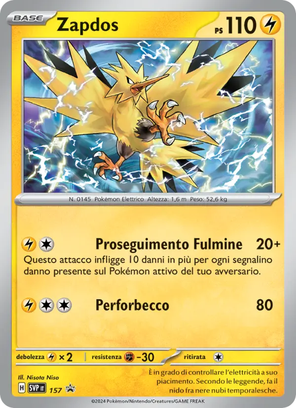 Zapdos, SVP Black Star Promos No. 157