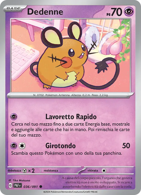 Dedenne, Destino di Paldea Nº 036