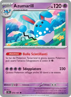 Azumarill, Scintille Folgoranti No. 074 Normal