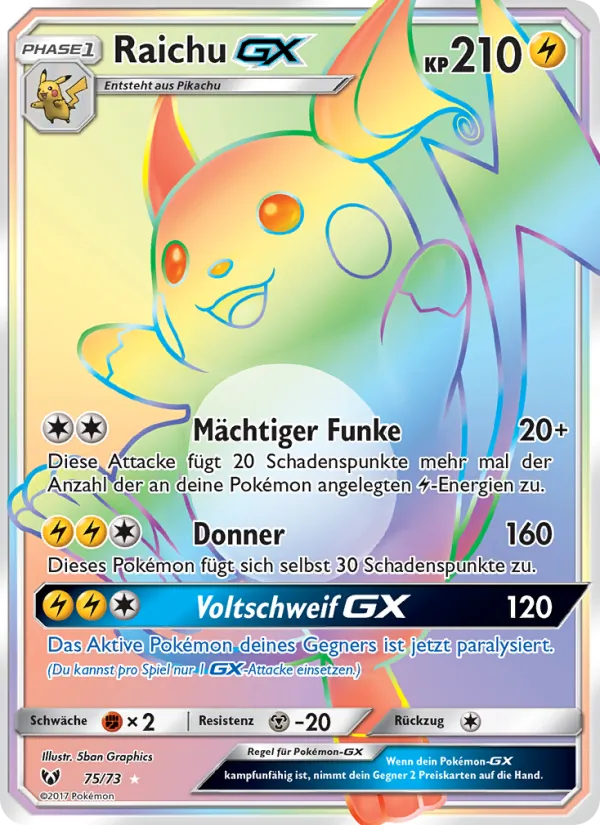 Raichu GX, Schimmernde Legenden No. 75