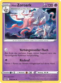 Hisui-Zoroark, Verlorener Ursprung Nº 076 Normal
