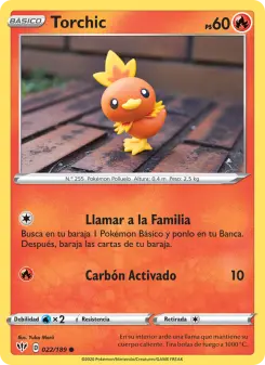 Torchic, Oscuridad Incandescente No. 22 Normal