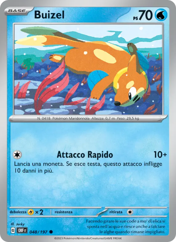 Buizel, Ossidiana Infuocata No. 048