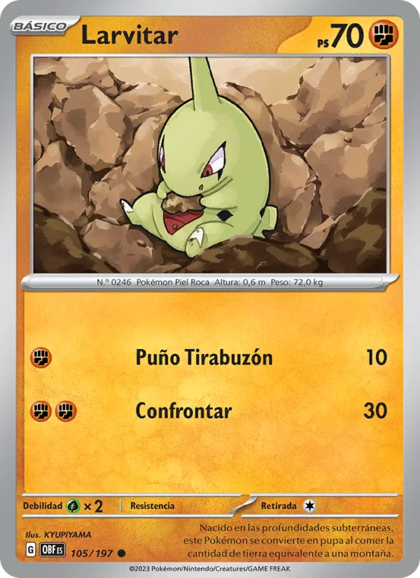 Larvitar, Llamas Obsidianas Nº 105