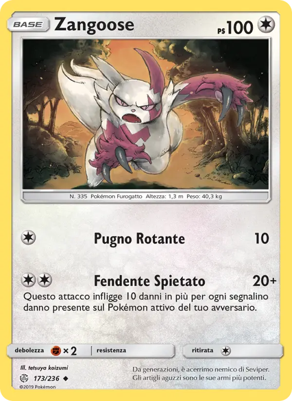 Zangoose, Eclissi Cosmica No. 173