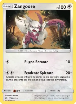 Zangoose, Eclissi Cosmica No. 173 Normal