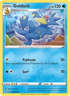 Golduck, Evolving Skies Nº 25 Normal