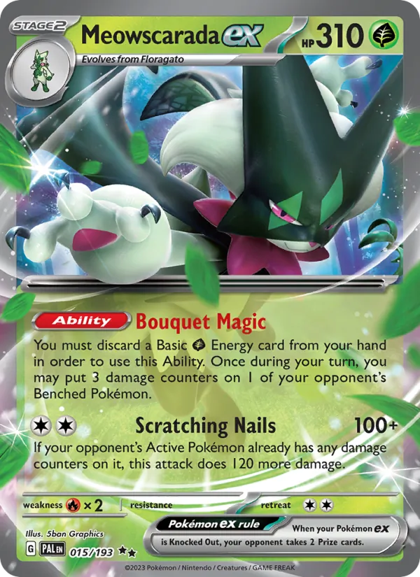 Meowscarada ex, Paldea Evolved No. 015
