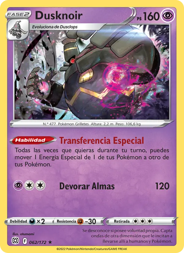Dusknoir, Astros Brillantes Nº 062