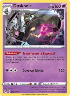 Dusknoir, Astros Brillantes Nº 062 Holo