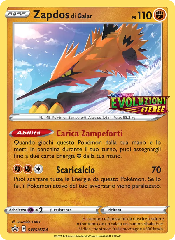 Zapdos di Galar, SPSC Promo Nº SWSH124