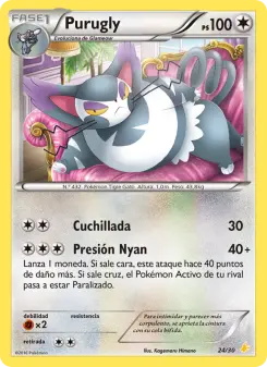 Purugly, Kit de Entrenador XY (Pikachu Enmascarada) No. 24 Normal
