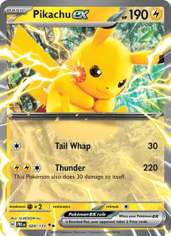 Pikachu ex, Prismatic Evolutions No. 028 Holo
