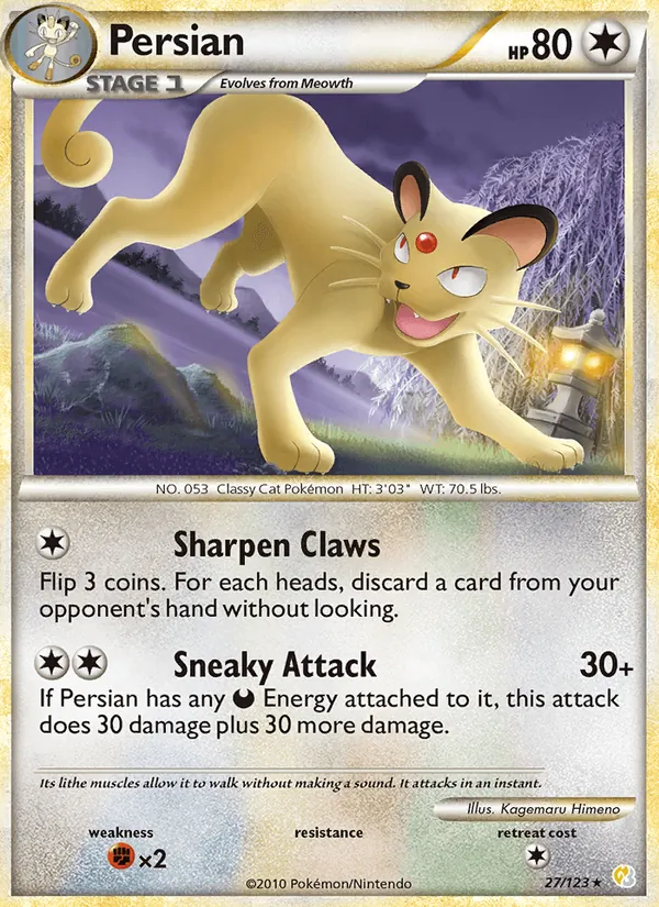Persian, HeartGold SoulSilver Nº 27