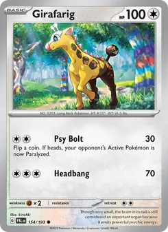 Girafarig, Paldea Evolved No. 154 Normal